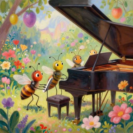 Whimsical Insect Ensemble in Garden