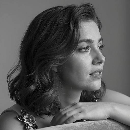 Elegant Black and White Portrait of a Woman