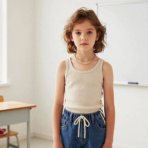 Chic Child Portrait in Classroom