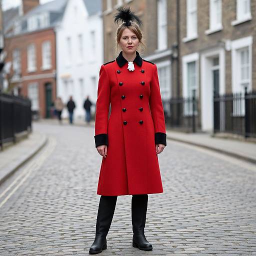 Woman in British Red Coat Costume
