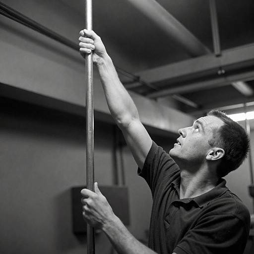 Man Reaching for Industrial Strength