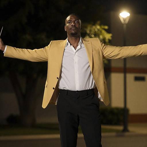 Nighttime Portrait of a Confident Man