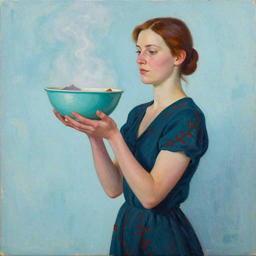 Giclee Print of 'Bringing Food' Oil Painting