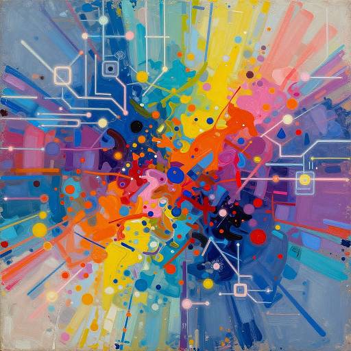 Abstract AI Art with Vibrant Neural Patterns
