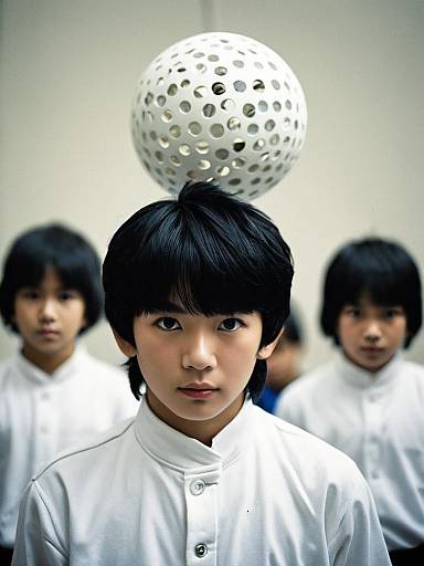 Photorealistic Male in White Ball Costume