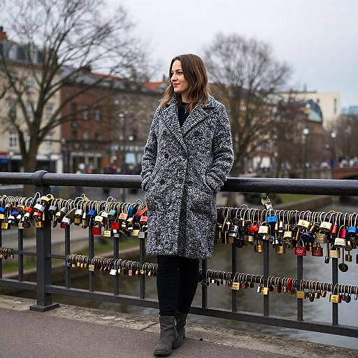 Chic Urban Stroll with Love Locks