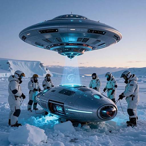 Antarctica UFO Investigation Scene
