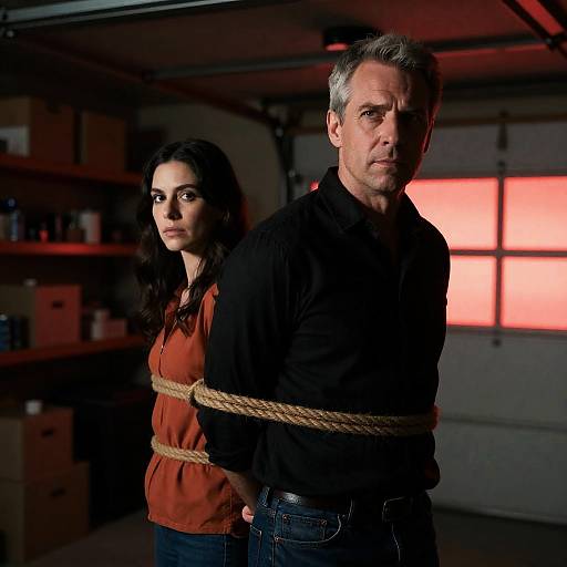 Mysterious Encounter in a Dim Garage