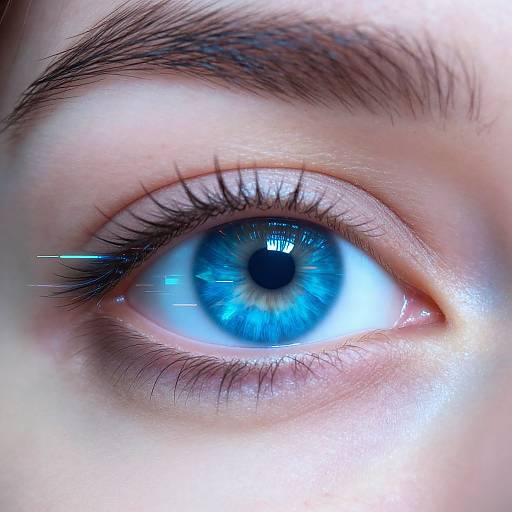 Cyberpunk Blue Eye Glitch Effect