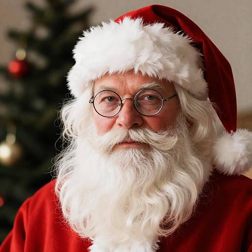 Close-Up Portrait of Santa Claus