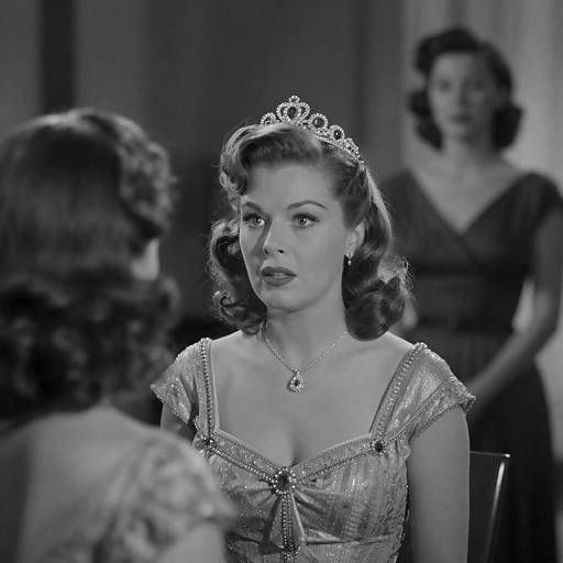 1940s Hollywood Style Woman with Tiara