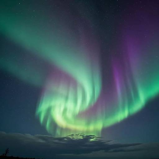 Celestial Giants Weaving Aurora Light
