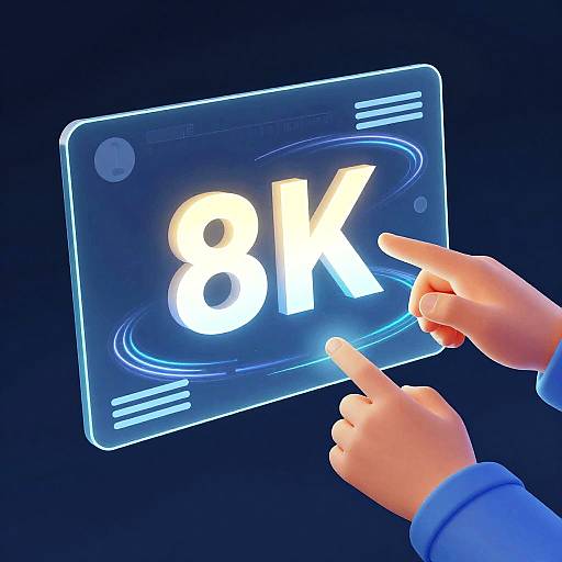 8K Upscaler Holographic Interaction