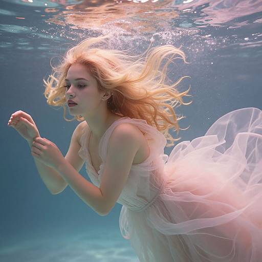Ethereal Strawberry Blonde Underwater Model