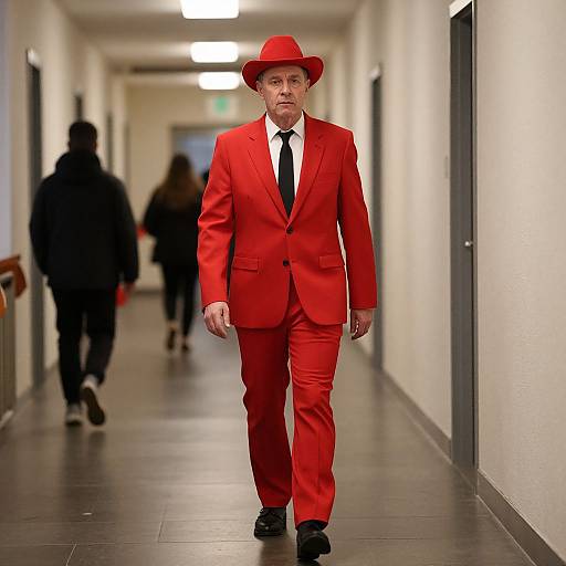 Man in Red Carnival Costume