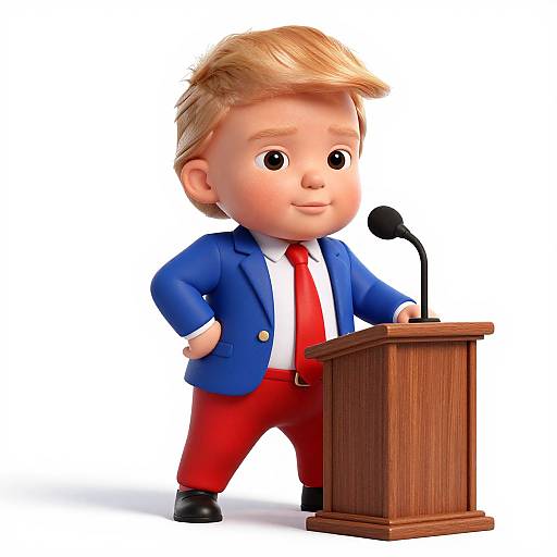 Animated Toddler Trump in Costume