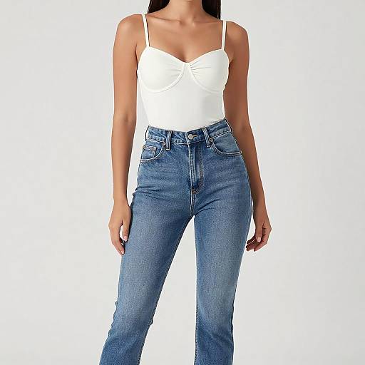 Sweetheart Neckline Denim Fit