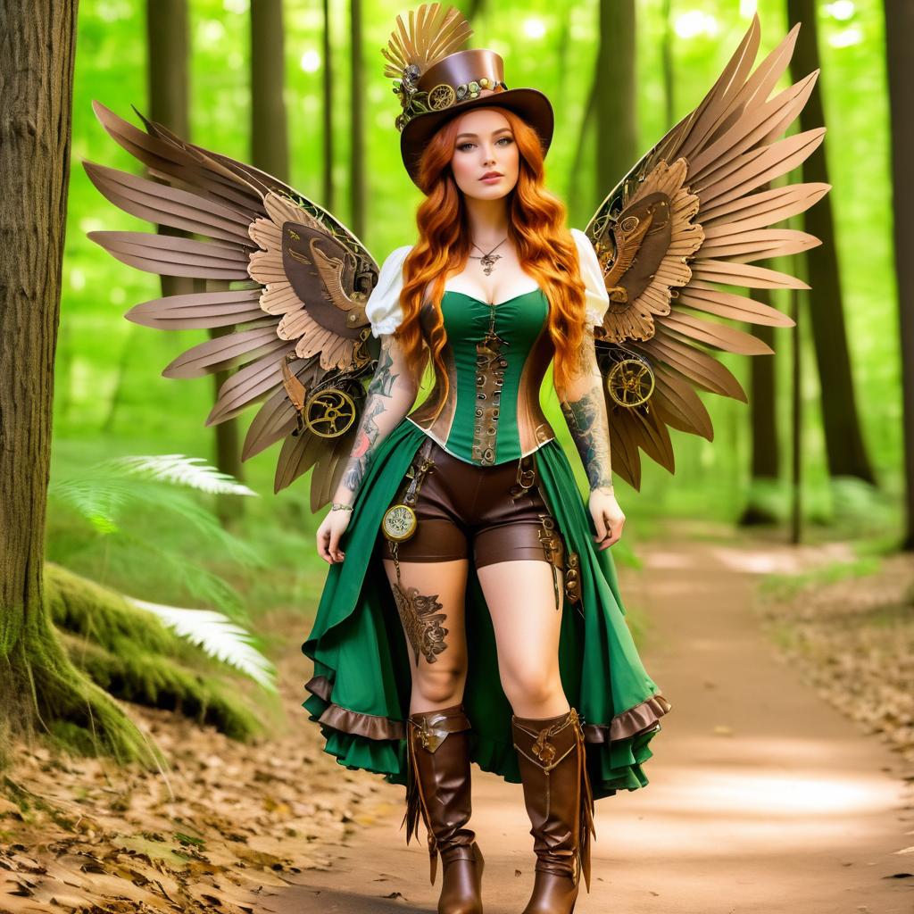 Enchanting Steampunk Inventor in the Woods