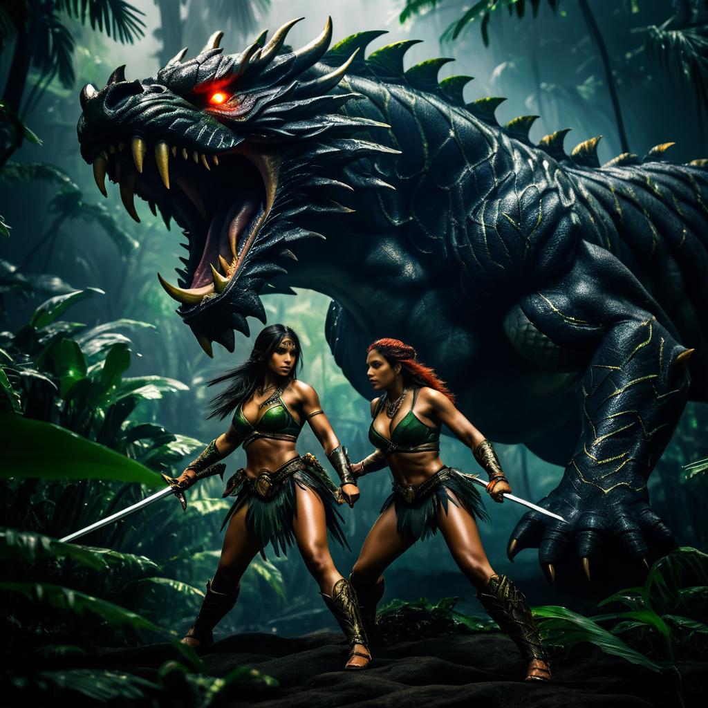 Epic Showdown: Jungle Warrior vs. Serpent