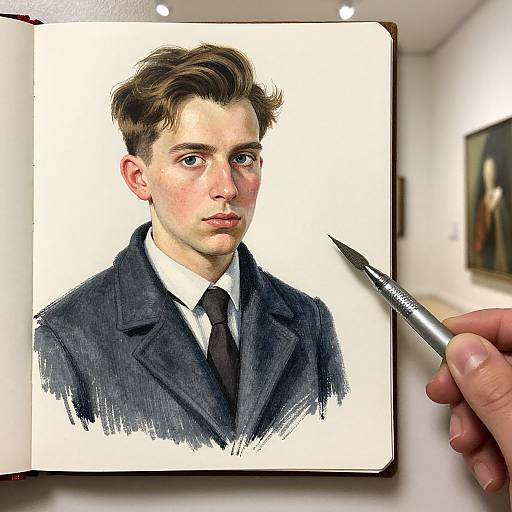 Young Robert Hughes by Magritte