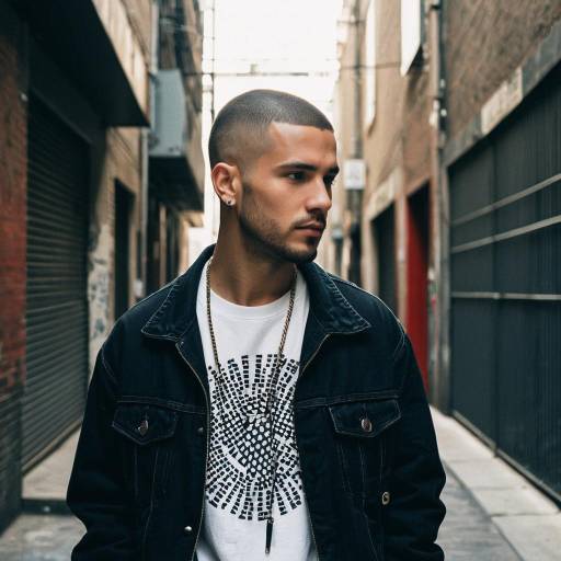 Urban Buzz Cut Fashion in Morning Light