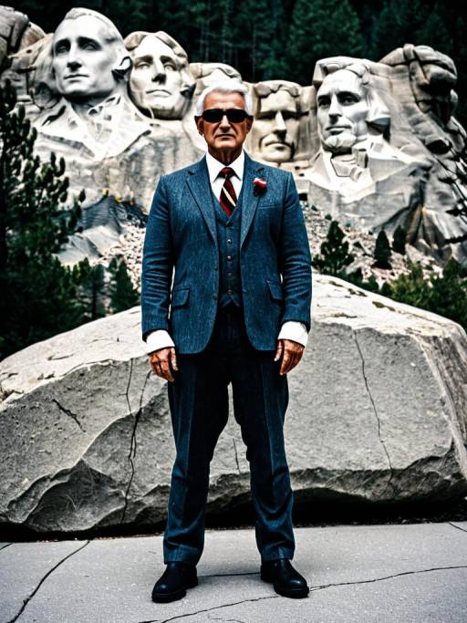 Man in Mount Rushmore Cosplay Costume