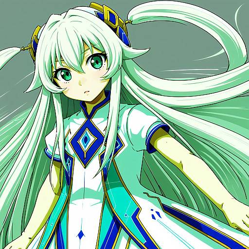 Illustration of Altina orion, eiyuu densetsu in the style of Suzuki kyoutarou