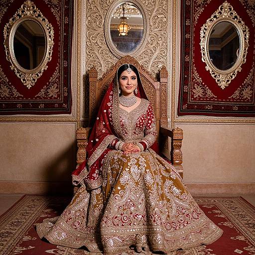 Opulent Bride in Rajput Nawabi Attire