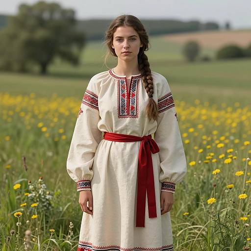 Photorealistic Portrait in Romanian Dress