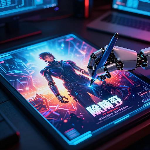 Futuristic AI Movie Poster Design