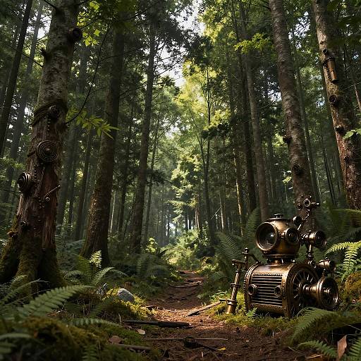Steampunk Forest Landscape