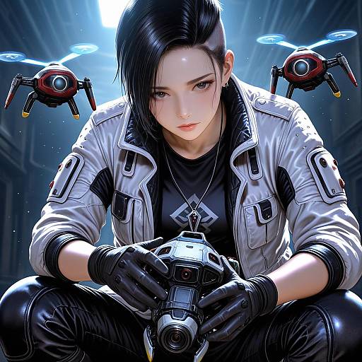 Illustration of Hack (apex legends), apex legends in the style of Hiyama yuu (wee259hiyama)