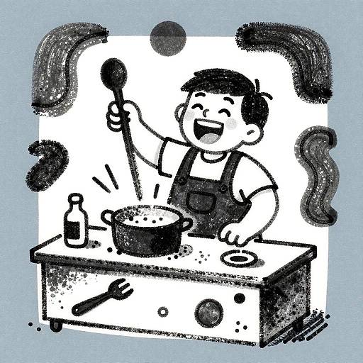 Whimsical Charcoal Storyteller Sketch