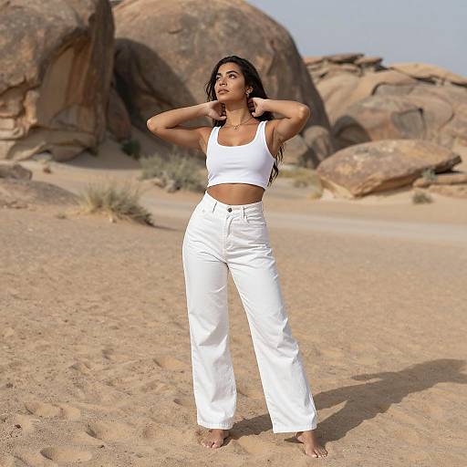 Young Woman in Desert Landscape