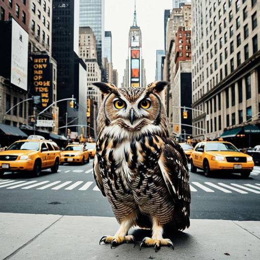 Owl in New York City Street