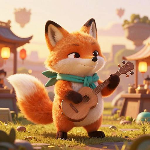 Chubby Fox Bard at Floating Market