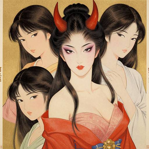 Gorgeous Devil Woman Portrait