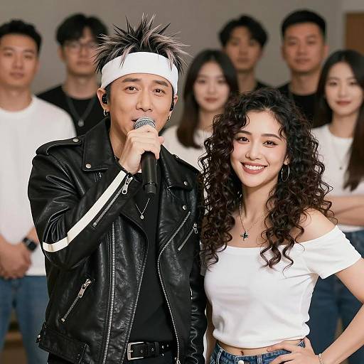 Energetic Singer Performing for Enthusiastic Audience