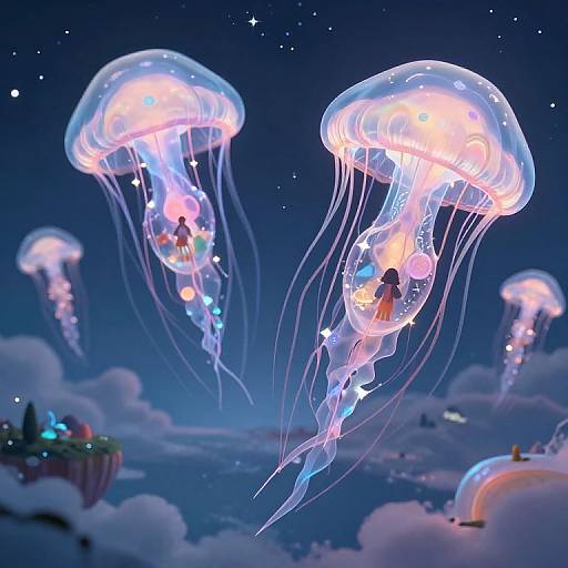 Ethereal Jellyfish Dreamscape Skies