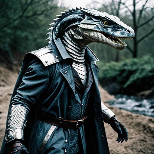 Quicksilver Serpent in Trench Coat Armor