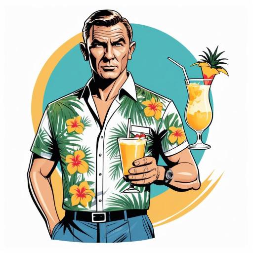 James Bond in Tropical T-Shirt Design James Bond in Tropical T-Shirt Design