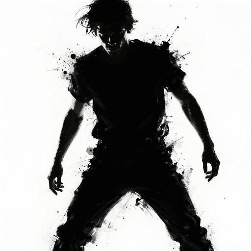 Dynamic Abstract Silhouette in Motion