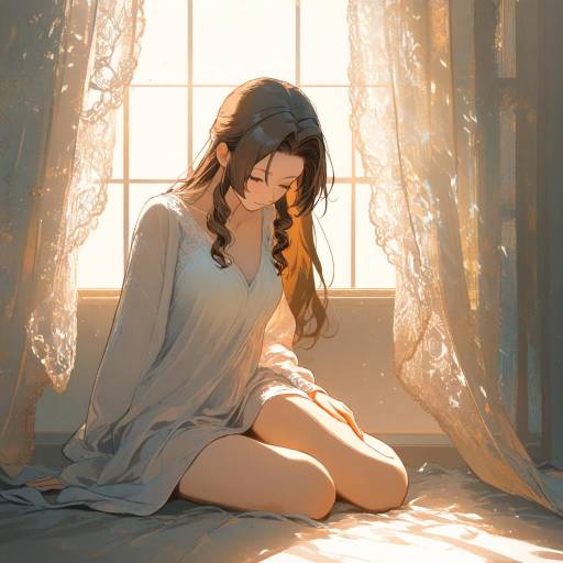 Cozy Indoor Portrait of Aerith Gainsborough