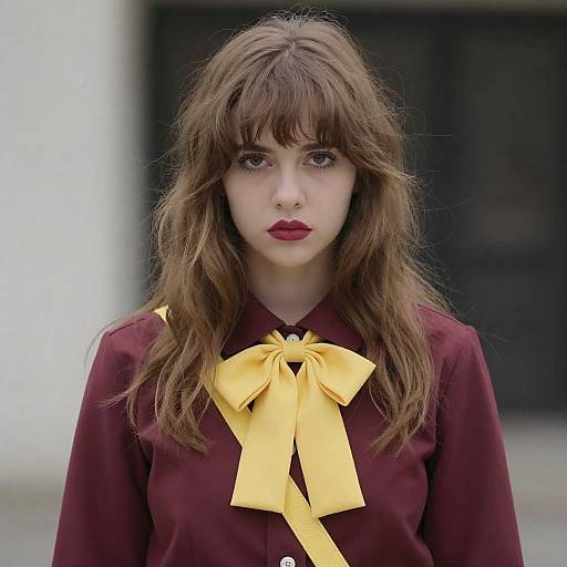Portrait of Woman with Yellow Bow