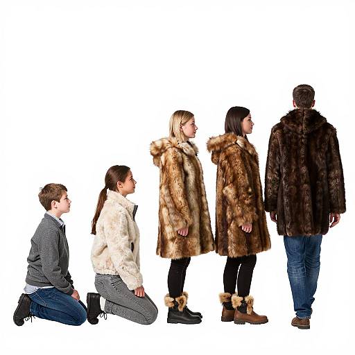 Diverse Group Portrait on White Background