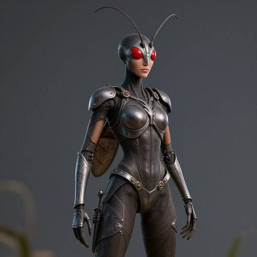 Realistic Woman-Insect Hybrid Portrait