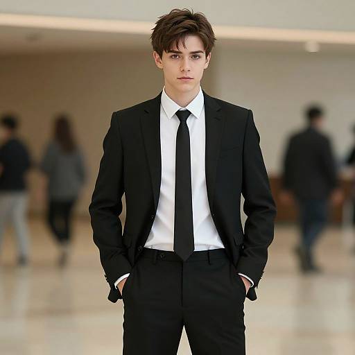 Realistic Male Butler Outfit Portrait