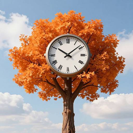 Clockwork Tree with Analog Clock