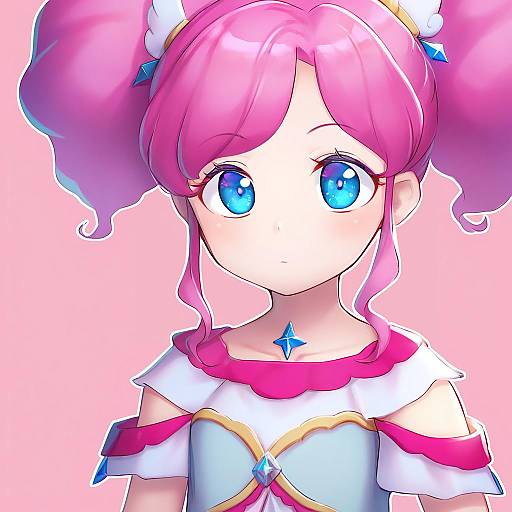 Illustration of Amahane madoka, aikatsu! (series) in the style of Mitake eil