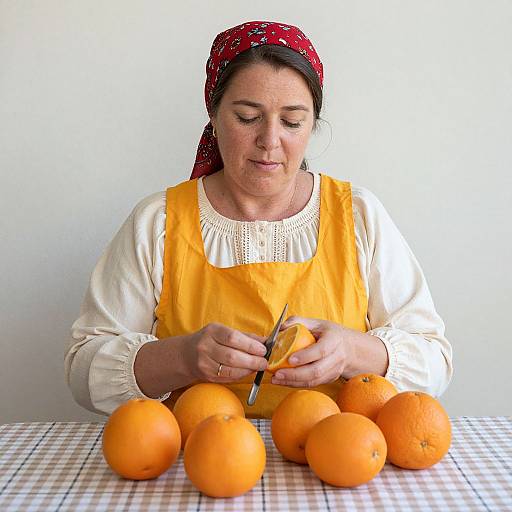 Peasant Woman Peeling Oranges